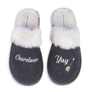 Saks Fifth Avenue Faux Fur Slippers